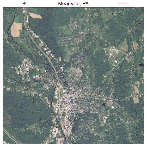 Meadville, PA air photo map
