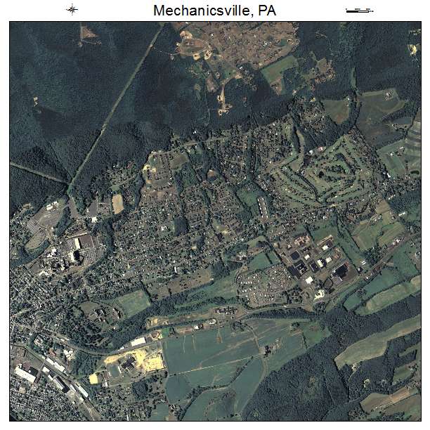 Mechanicsville, PA air photo map