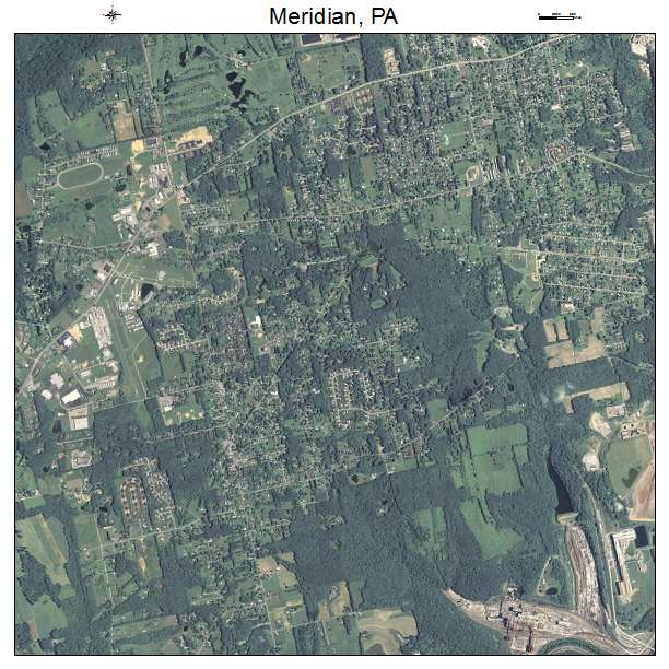 Meridian, PA air photo map