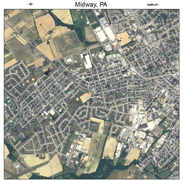 Midway, PA air photo map