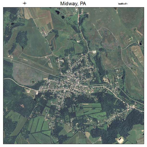 Midway, PA air photo map