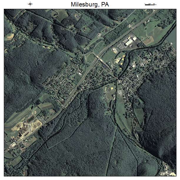 Milesburg, PA air photo map