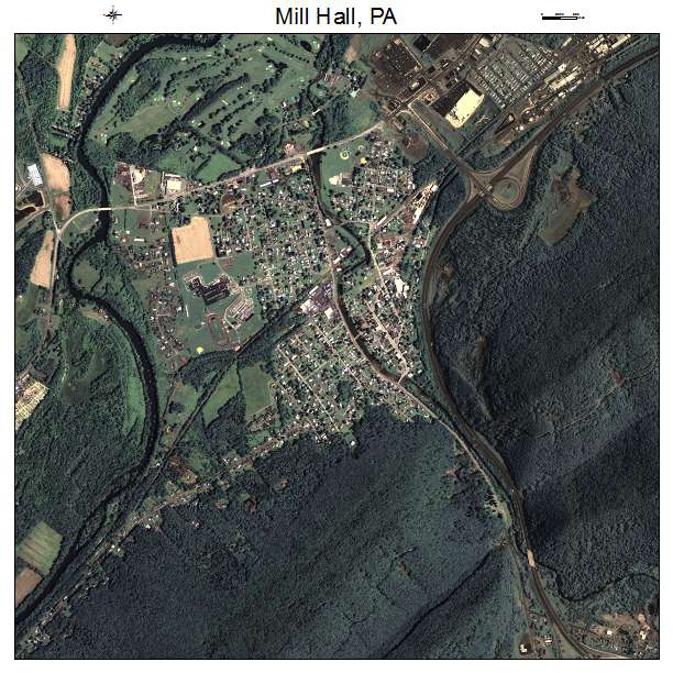 Mill Hall, PA air photo map
