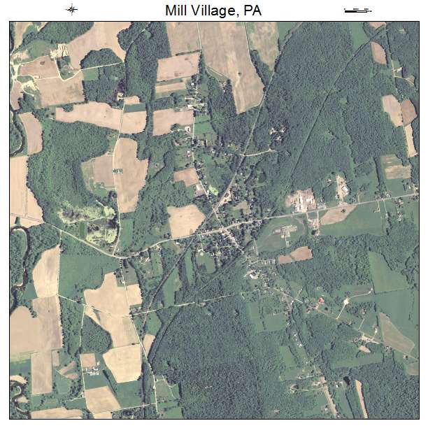 Mill Village, PA air photo map