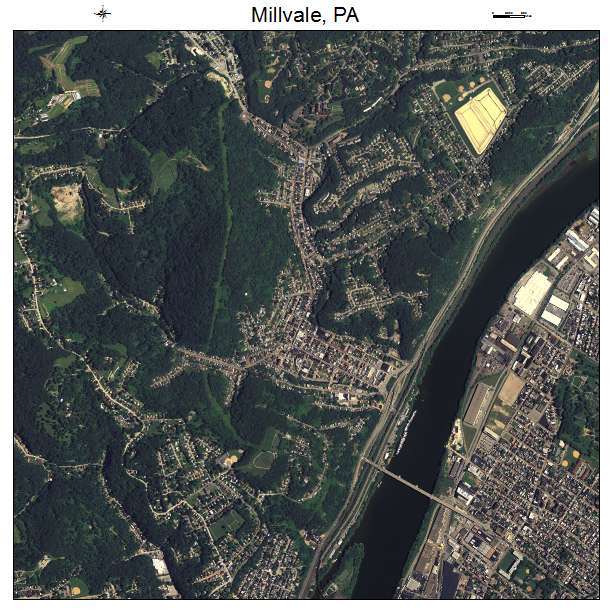 Millvale, PA air photo map