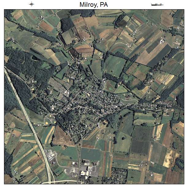Milroy, PA air photo map