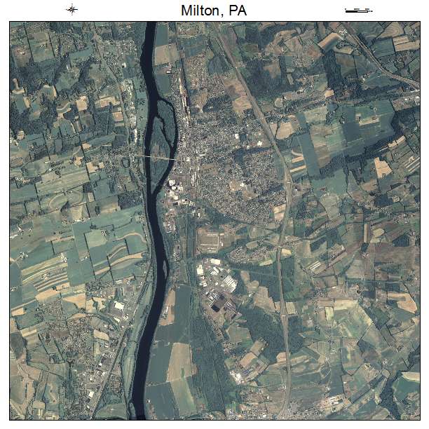 Milton, PA air photo map