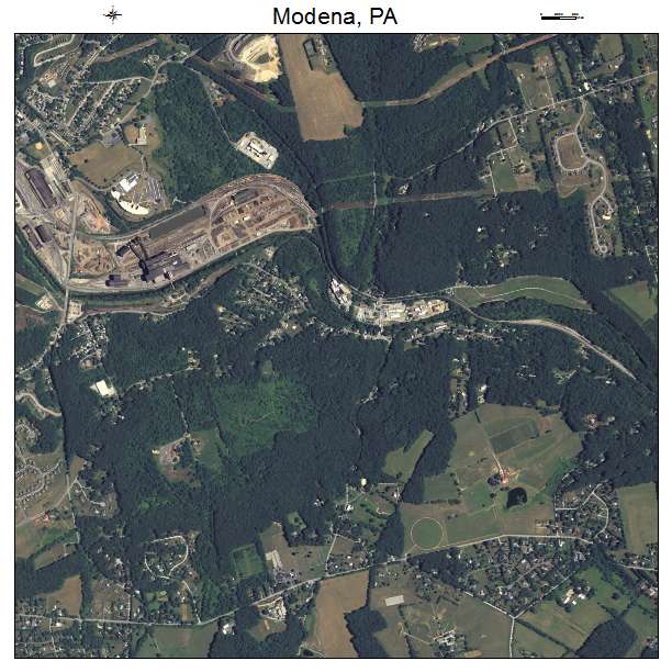 Modena, PA air photo map