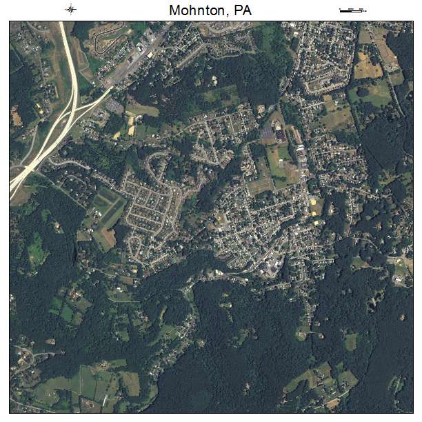 Mohnton, PA air photo map