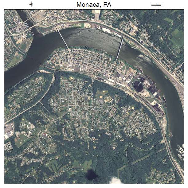 Monaca, PA air photo map