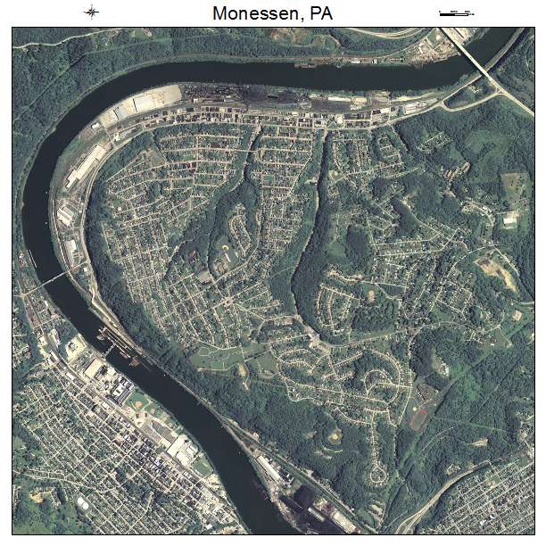 Monessen, PA air photo map