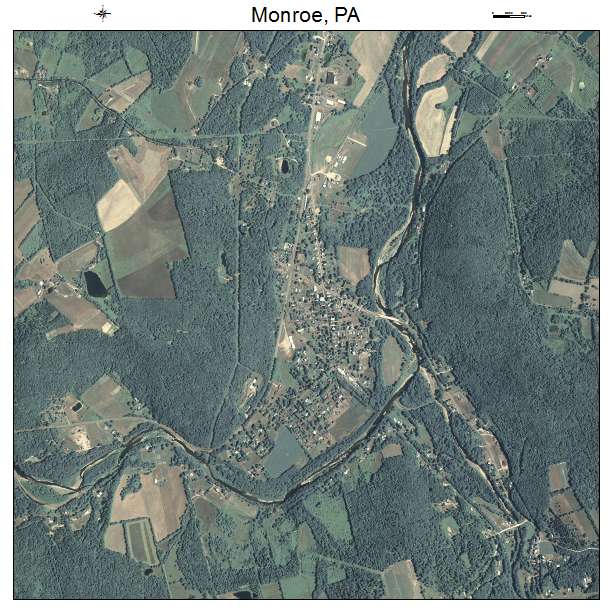 Monroe, PA air photo map