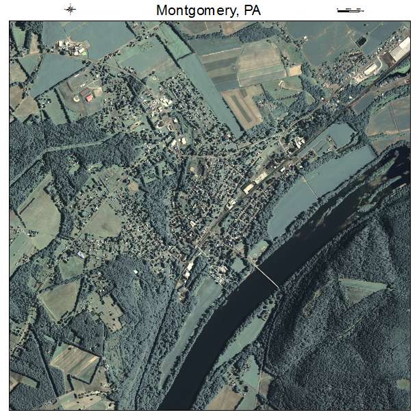 Montgomery, PA air photo map