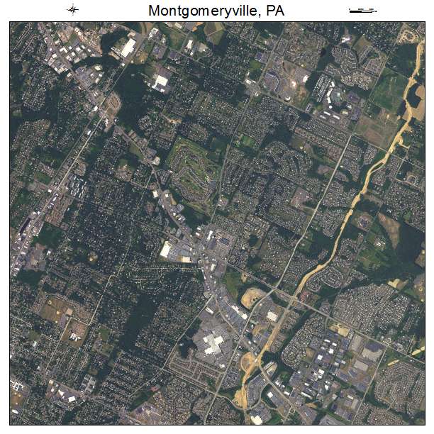 Montgomeryville, PA air photo map