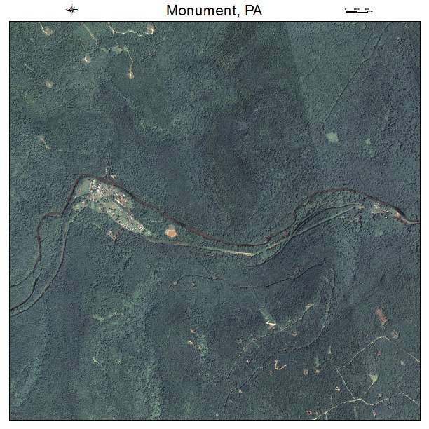 Monument, PA air photo map