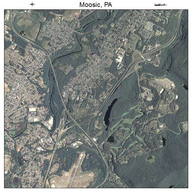 Moosic, PA air photo map