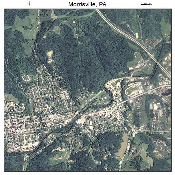 Aerial Photography Map of Morrisville, PA Pennsylvania