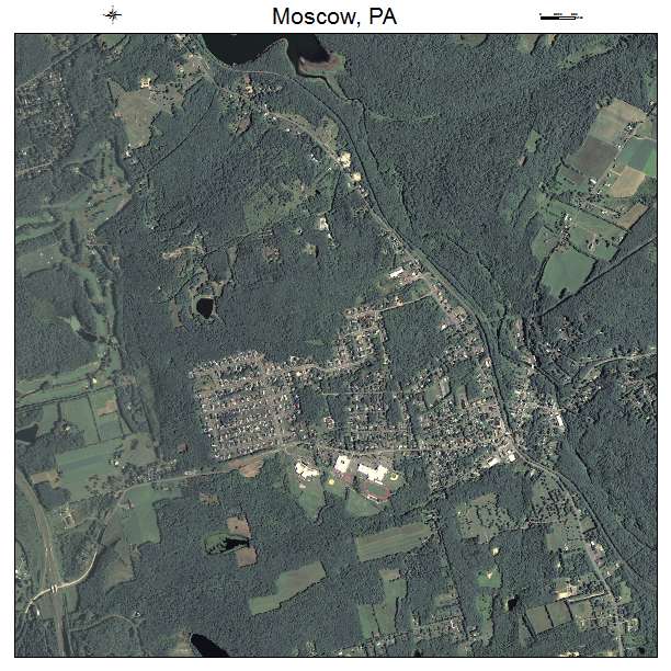 Moscow, PA air photo map