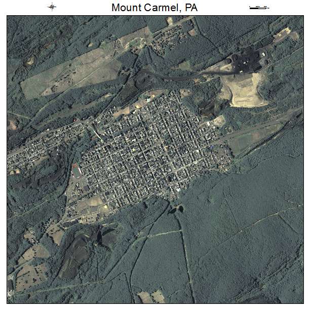 Mount Carmel, PA air photo map