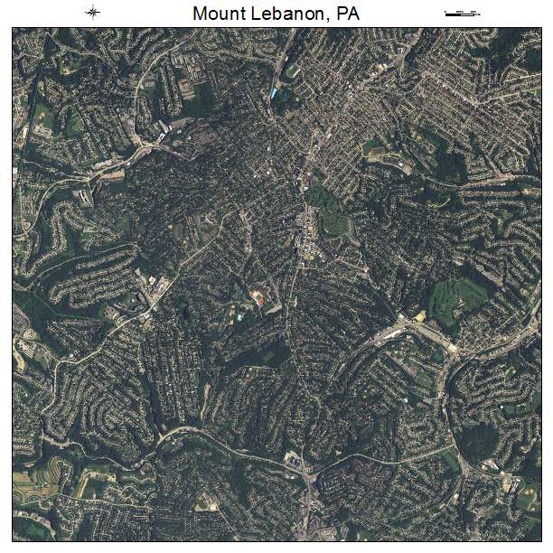 Mount Lebanon, PA air photo map