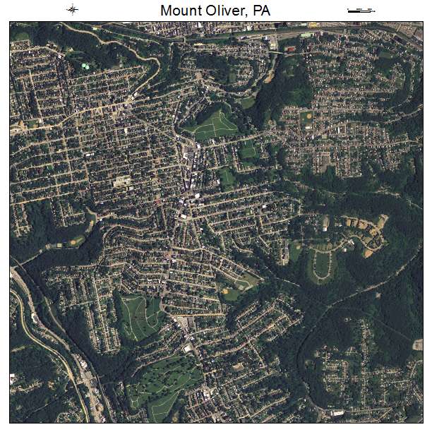 Mount Oliver, PA air photo map