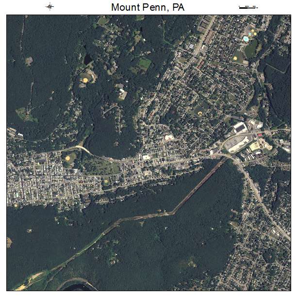 Mount Penn, PA air photo map