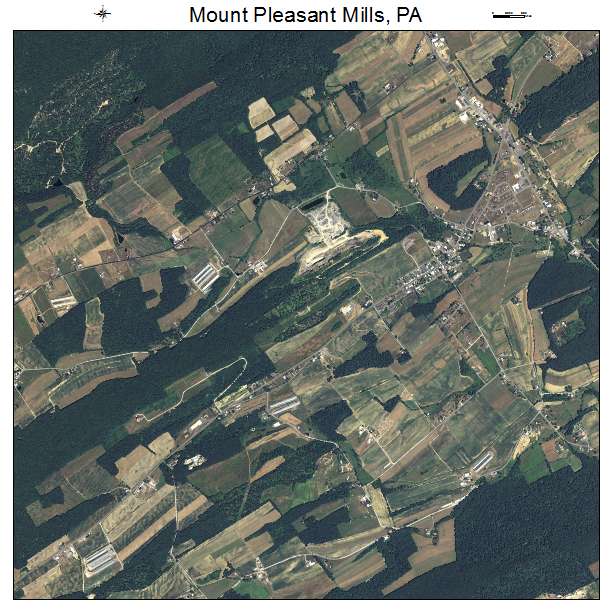 Mount Pleasant Mills, PA air photo map