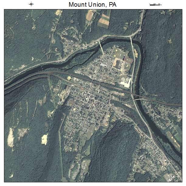 Mount Union, PA air photo map