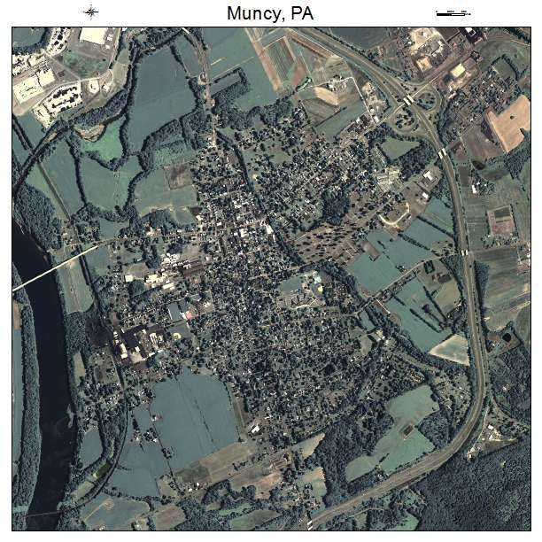 Muncy, PA air photo map