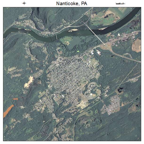 Nanticoke, PA air photo map