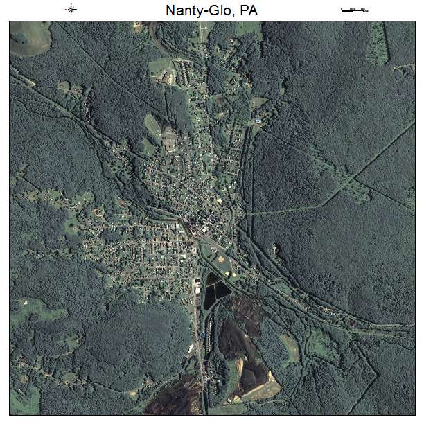 Nanty Glo, PA air photo map