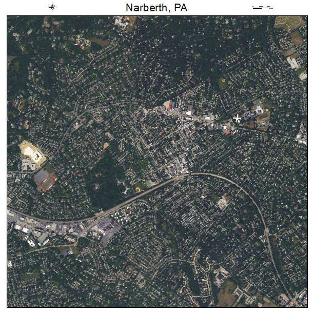 Narberth, PA air photo map