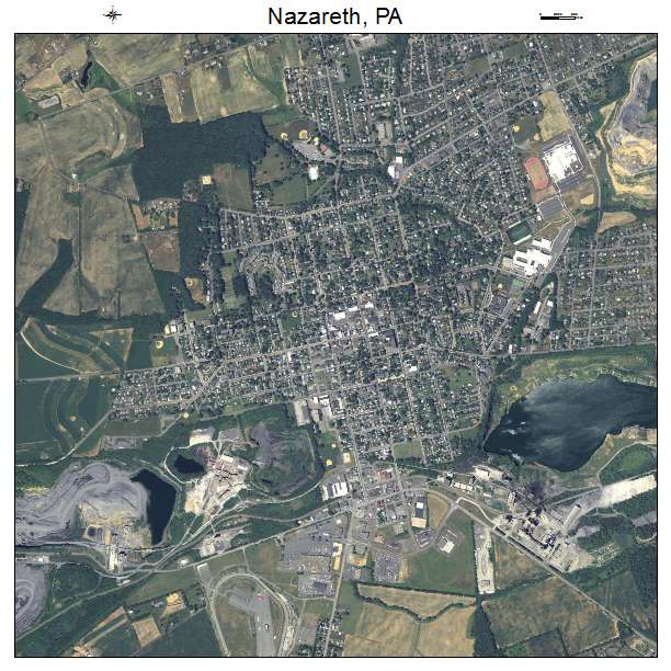 Nazareth, PA air photo map