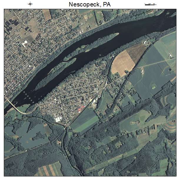 Nescopeck, PA air photo map