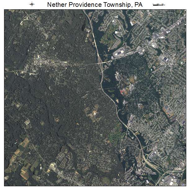 Nether Providence Township, PA air photo map