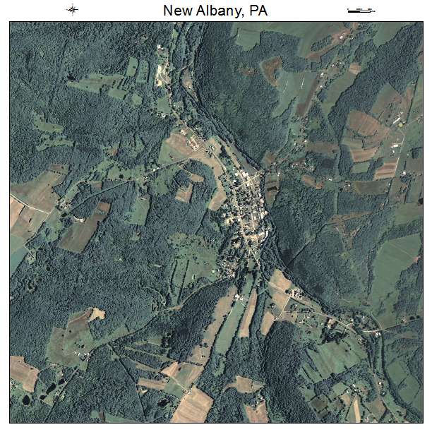 New Albany, PA air photo map
