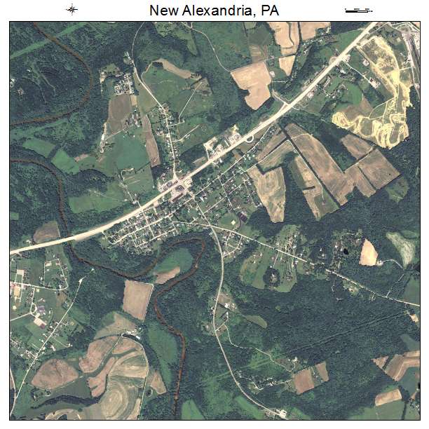 New Alexandria, PA air photo map