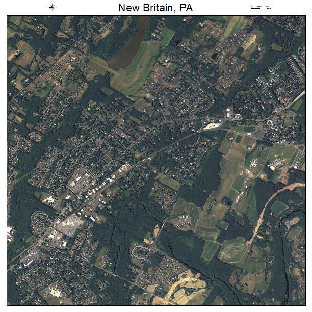 New Britain, PA air photo map