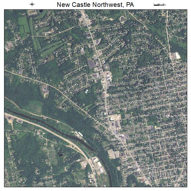 New Castle Northwest, PA air photo map