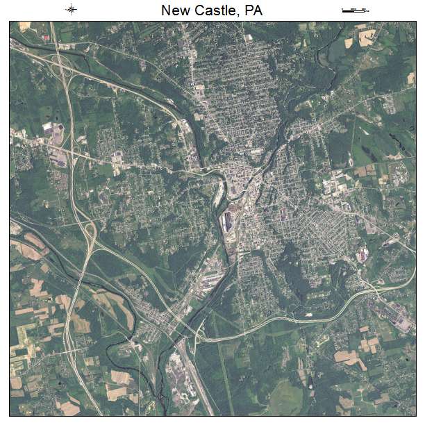 New Castle, PA air photo map