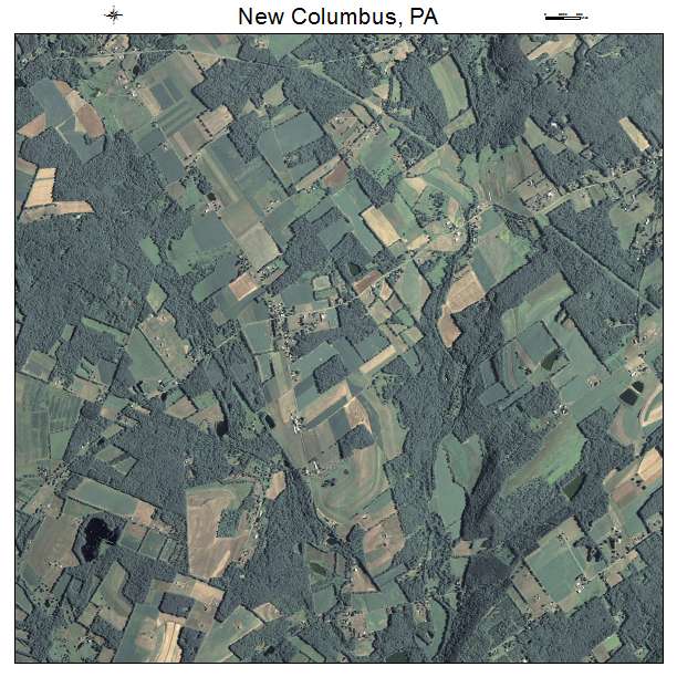 New Columbus, PA air photo map
