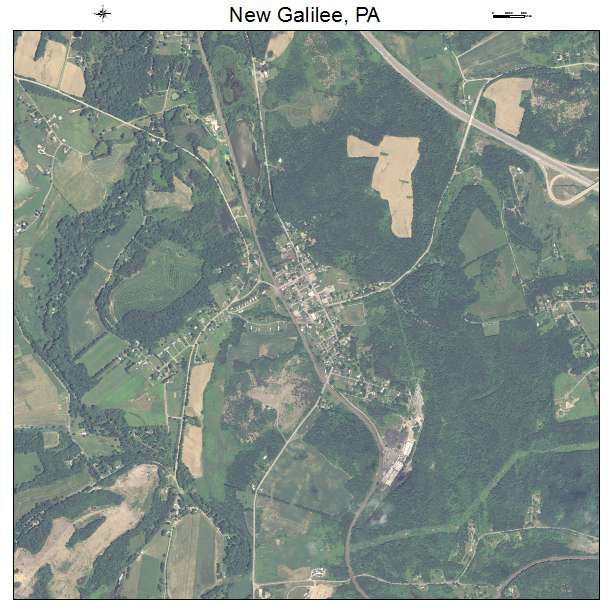 New Galilee, PA air photo map