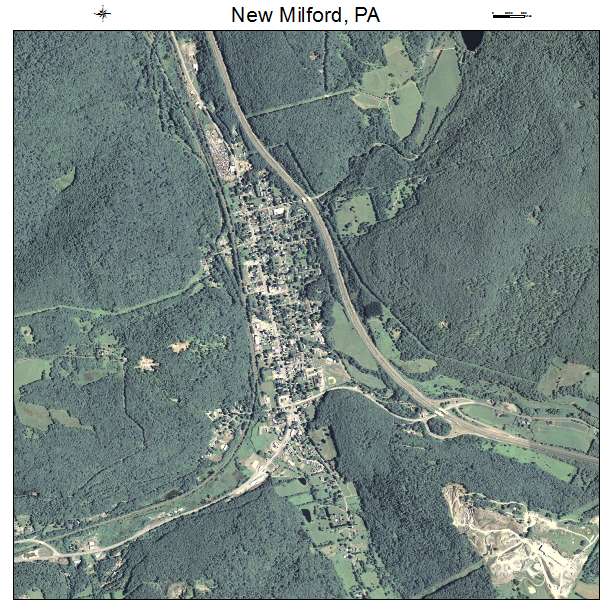 New Milford, PA air photo map