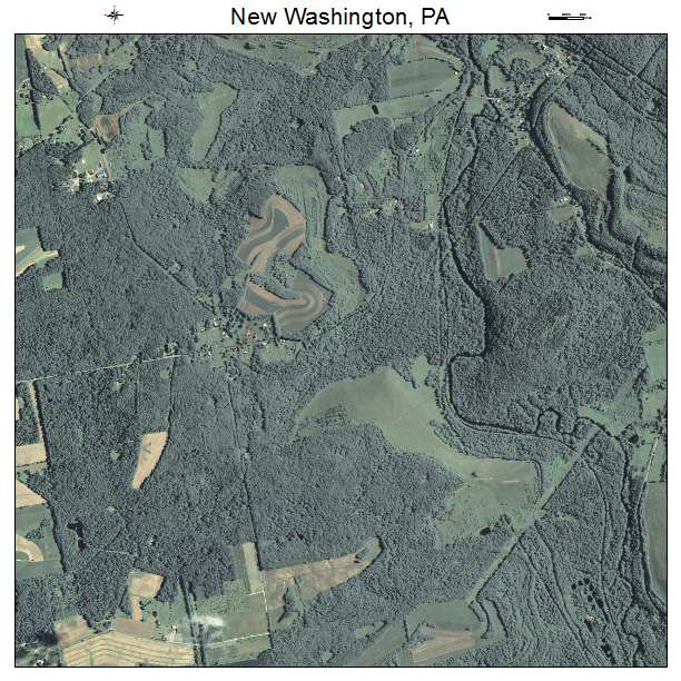 New Washington, PA air photo map