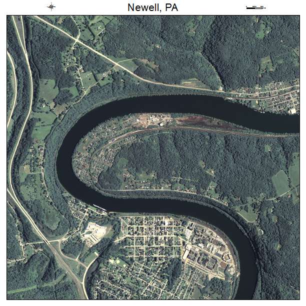Newell, PA air photo map