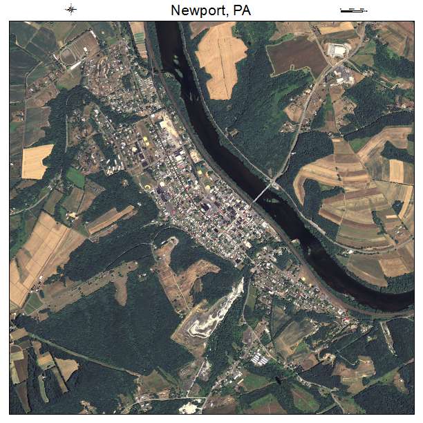 Newport, PA air photo map
