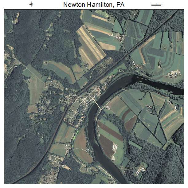 Newton Hamilton, PA air photo map