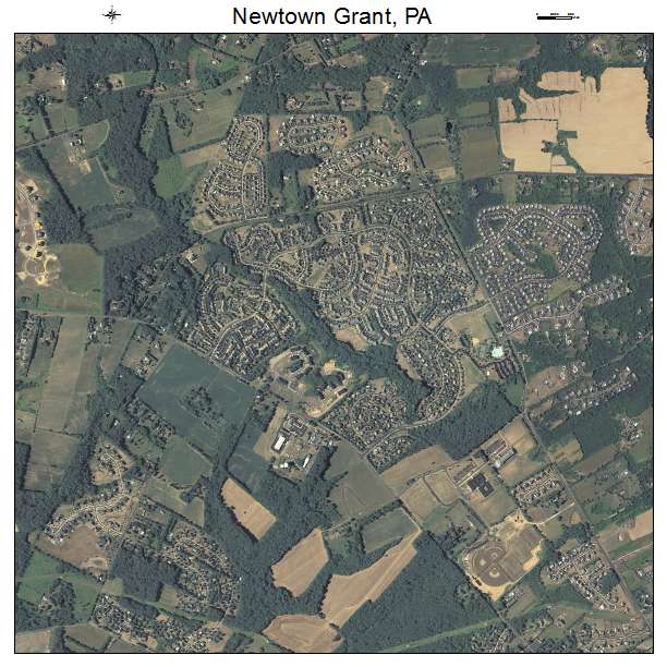 Newtown Grant, PA air photo map