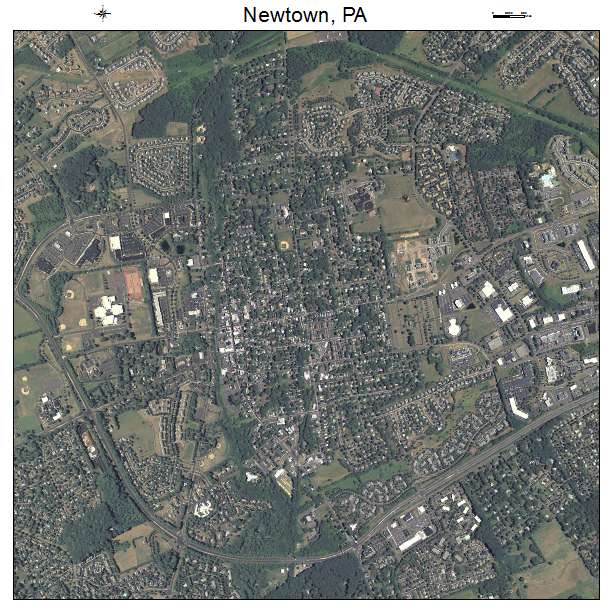Newtown, PA air photo map