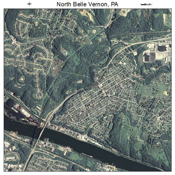 North Belle Vernon, PA air photo map